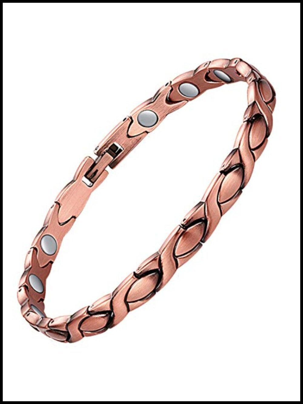 99.99% Pure Copper Magnetic Bracelet, Adjustable with Sizing Tool